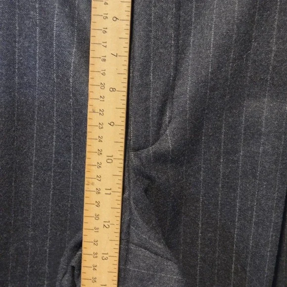 Brooks Brothers 346 Men's Size 46R Grey Pinstripe Wool Suit Pants 35 x 30
